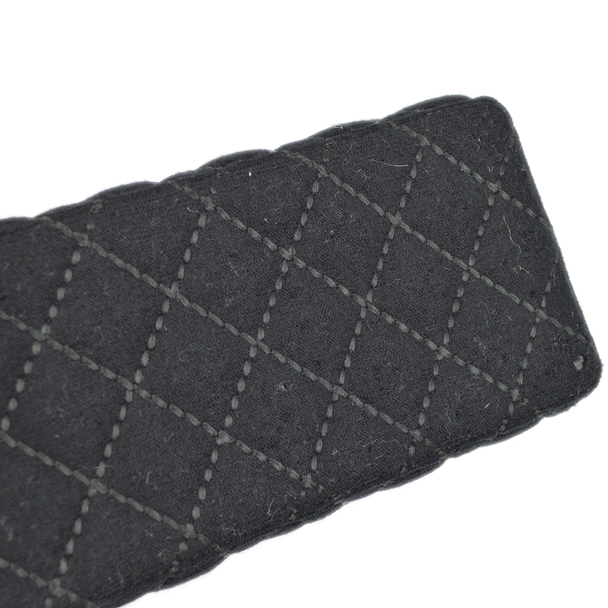Luxury Chanel 2001-2003 Black Cotton Wild Stitch Vanity Handbag