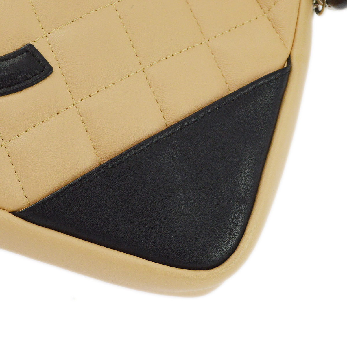 Luxury Chanel 2003-2004 Beige Calfskin Cambon Ligne Shoulder Bag