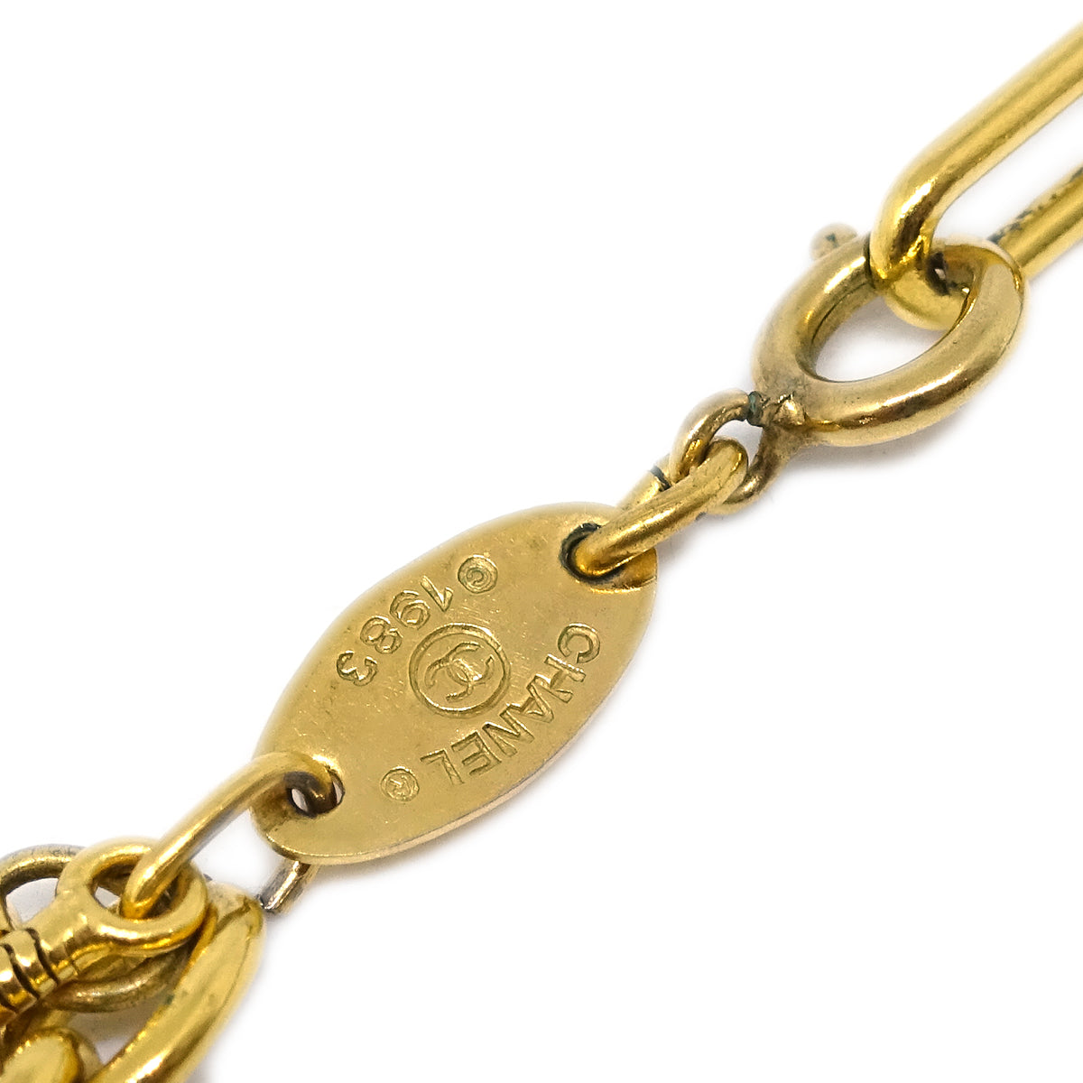 Luxury Chanel Lion Gold Chain Necklace 1983