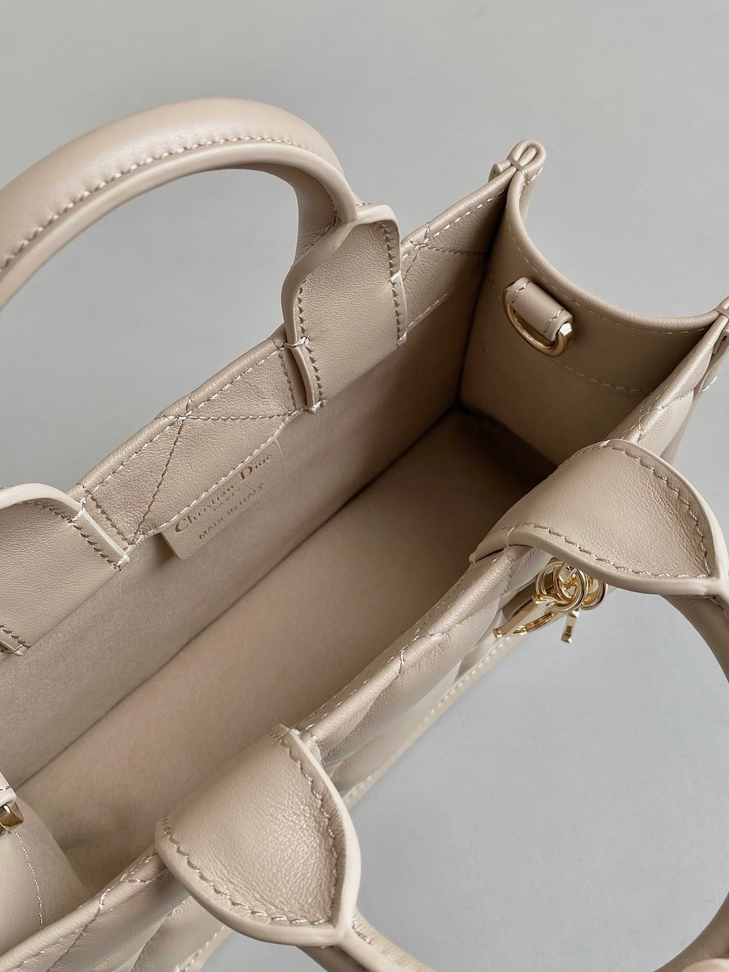 Luxury DiorMINI BOOK TOTE 21 BEIGE CREAM MACCROCANNAGE CALFSKIN