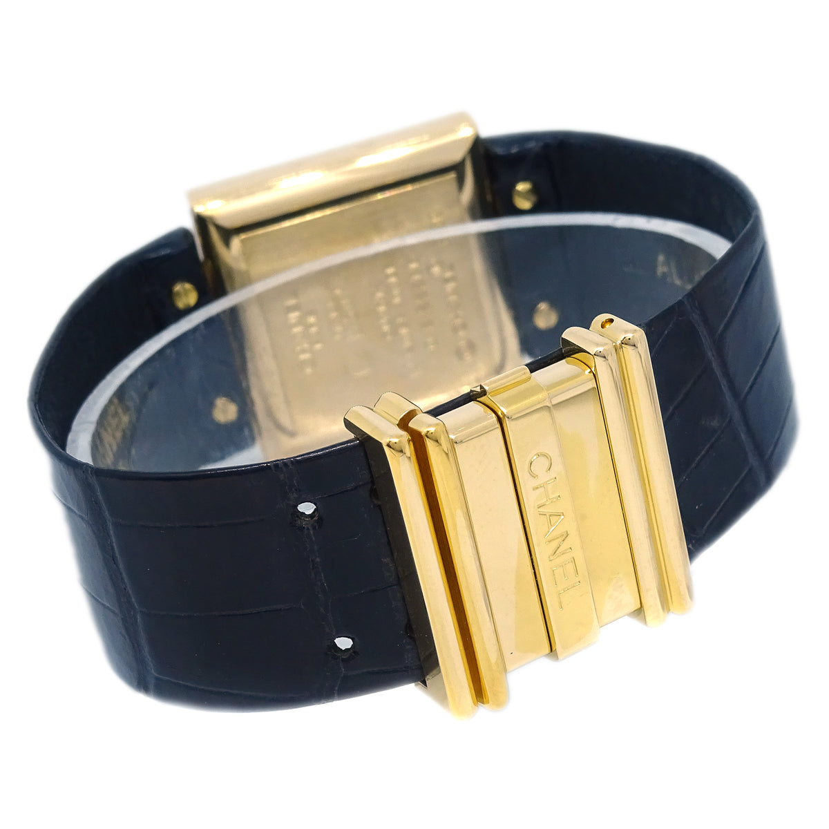 Luxury Chanel Mademoiselle Watch Diamond 18KYG Crocodile
