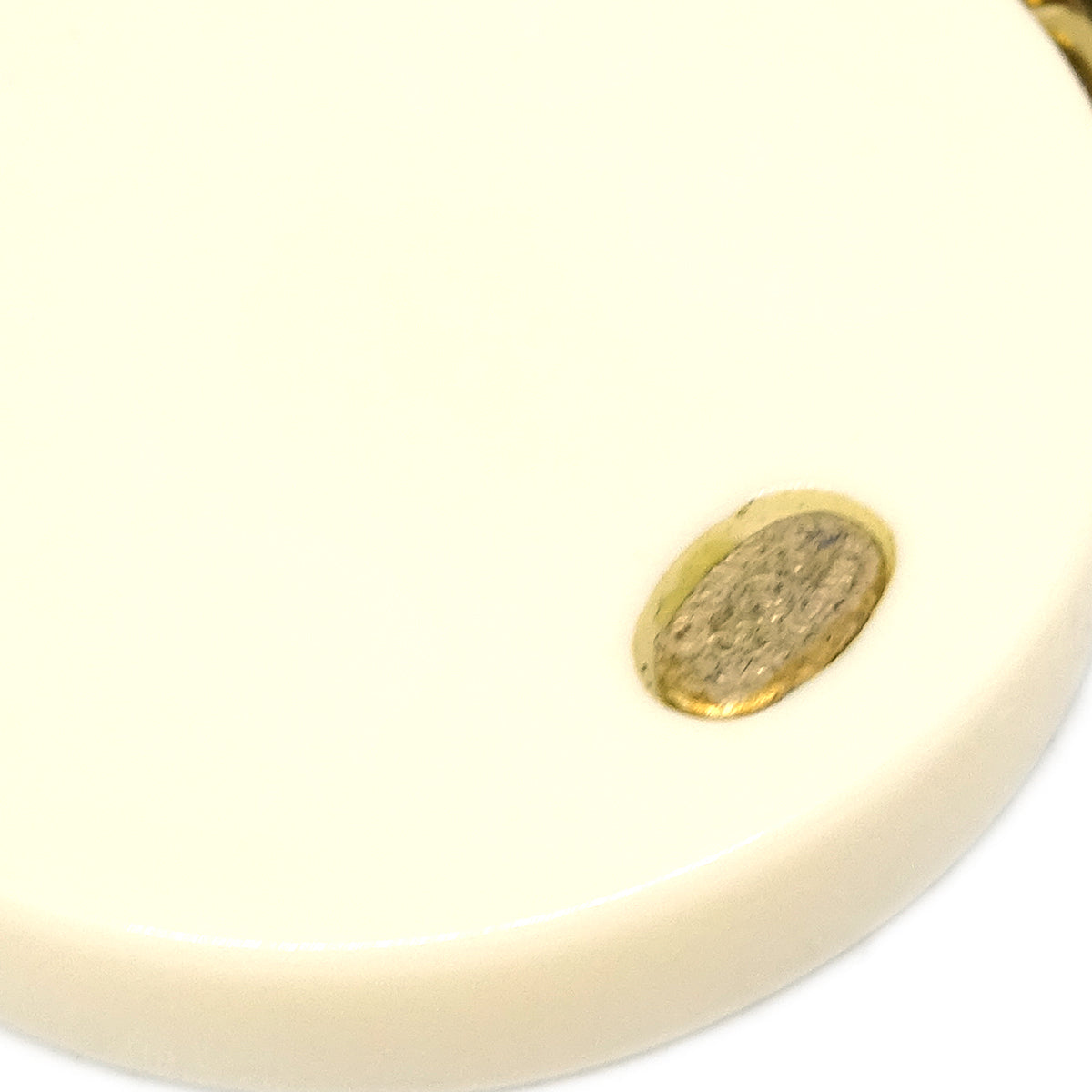 Luxury Chanel Pendant Necklace Gold White 03A