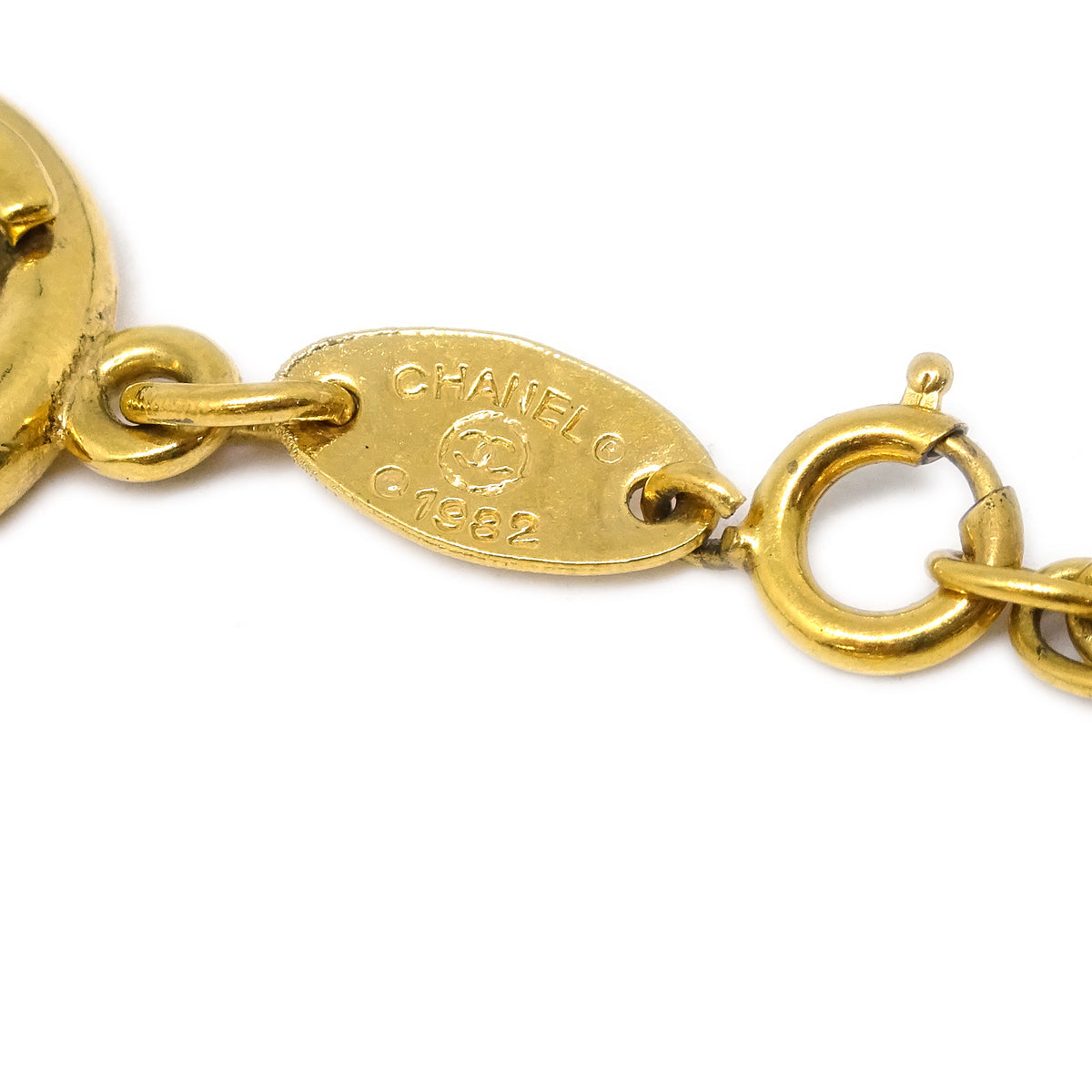 Luxury Chanel CC Bracelet Gold 1982