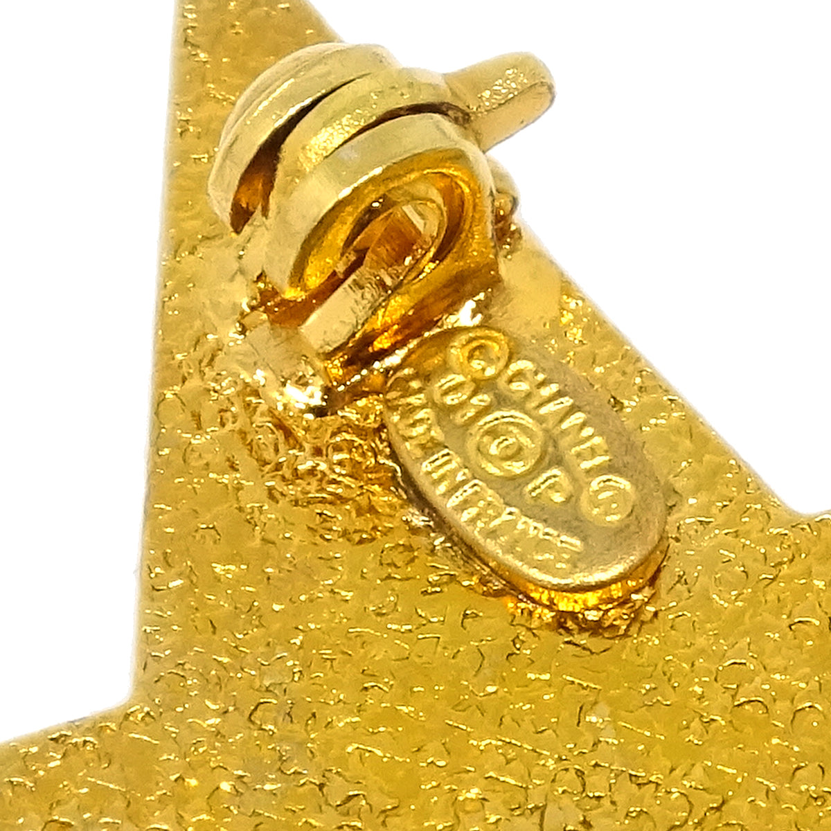 Luxury Chanel Star Brooch Pin White 01P