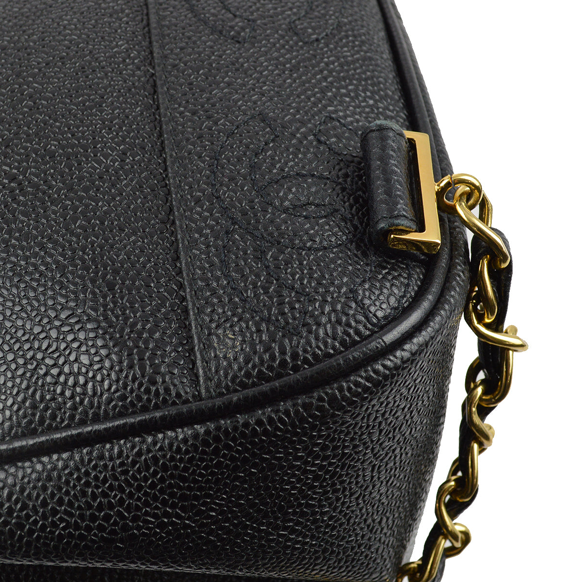 Luxury Chanel 1996-1997 Black Caviar Triple CC Backpack