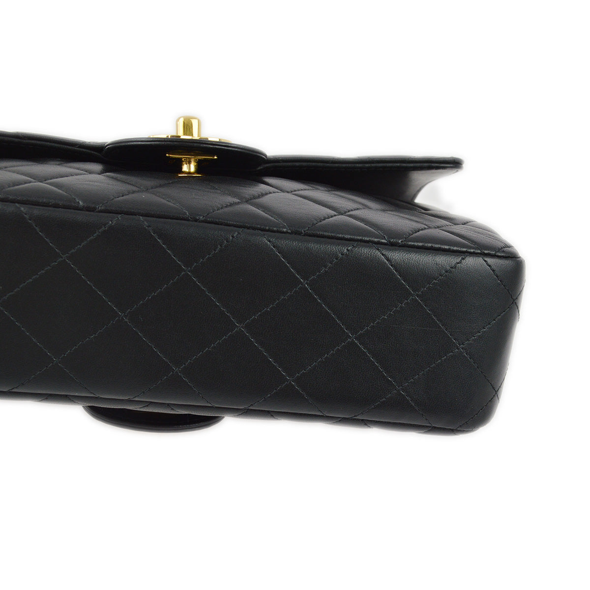 Luxury Chanel 1994-1996 Black Lambskin Double Sided Classic Flap Shoulder Bag