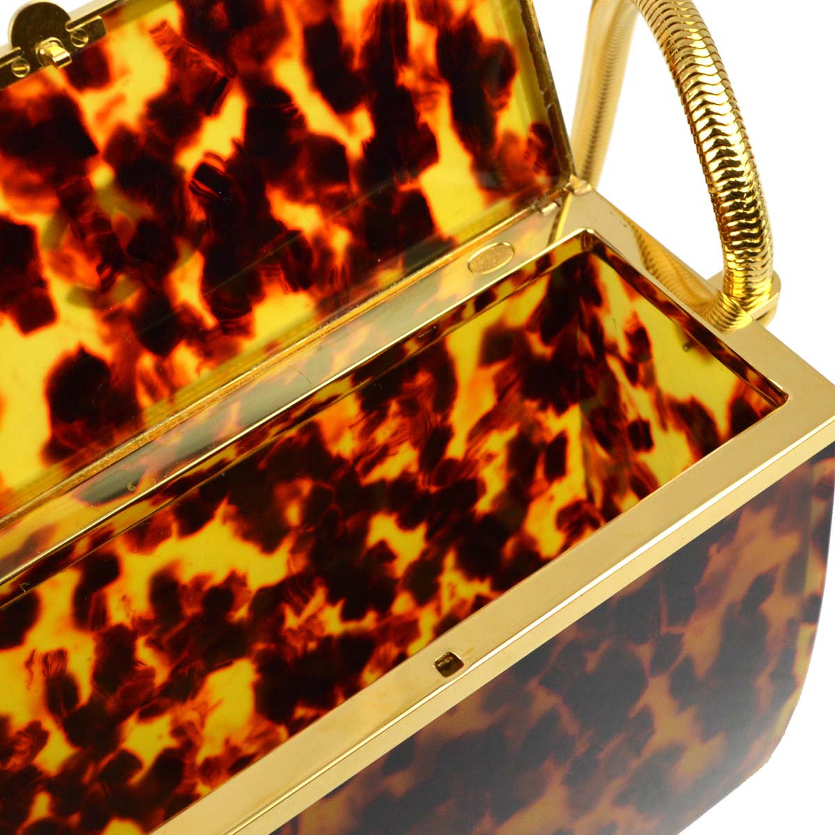 Luxury Chanel * Brown Acrylic Shoulder Bag 97P