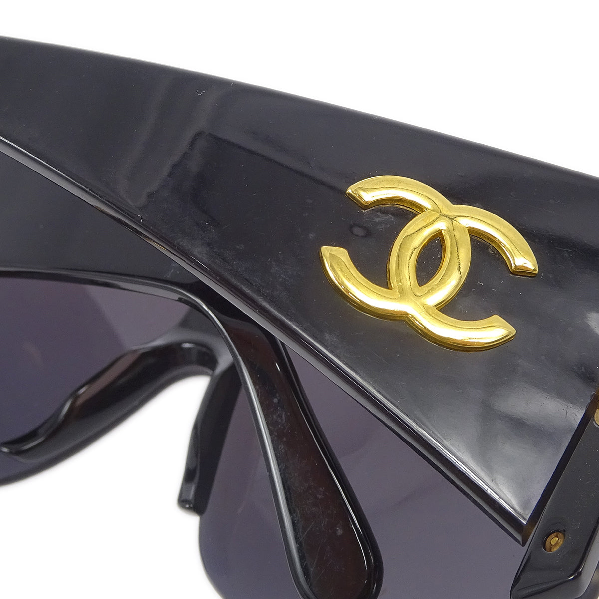 Luxury Chanel Chain Sunglasses Eyewear Black Small New