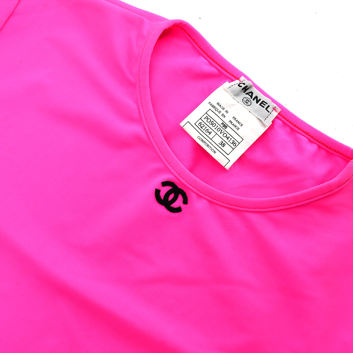 Luxury Chanel Cropped T-shirt Pink P95 #38