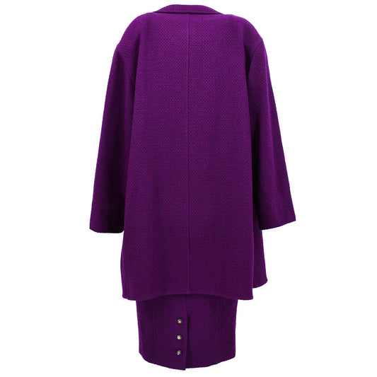 Luxury Chanel Setup Suit Jacket Dress Purple 95A #38