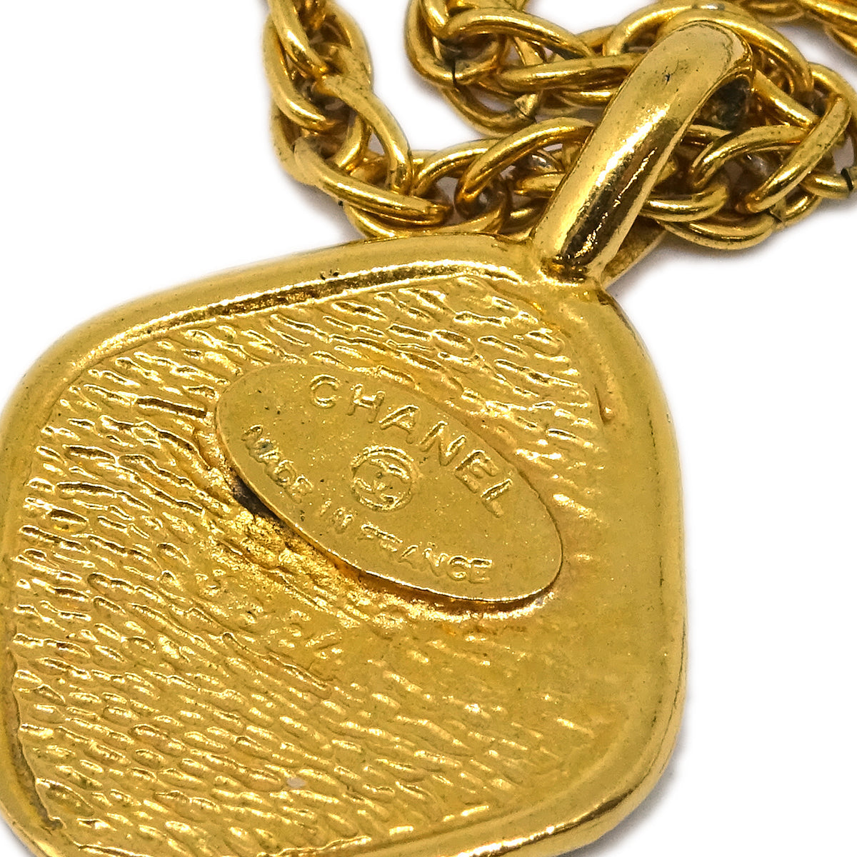 Luxury Chanel Chain Pendant Necklace Gold