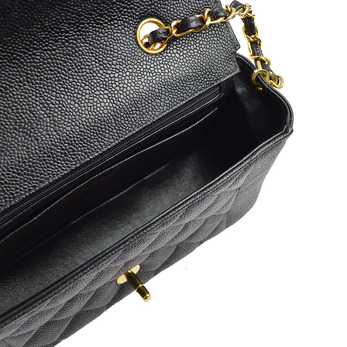 Luxury Chanel 1994-1996 Black Caviar Small Diana Shoulder Bag