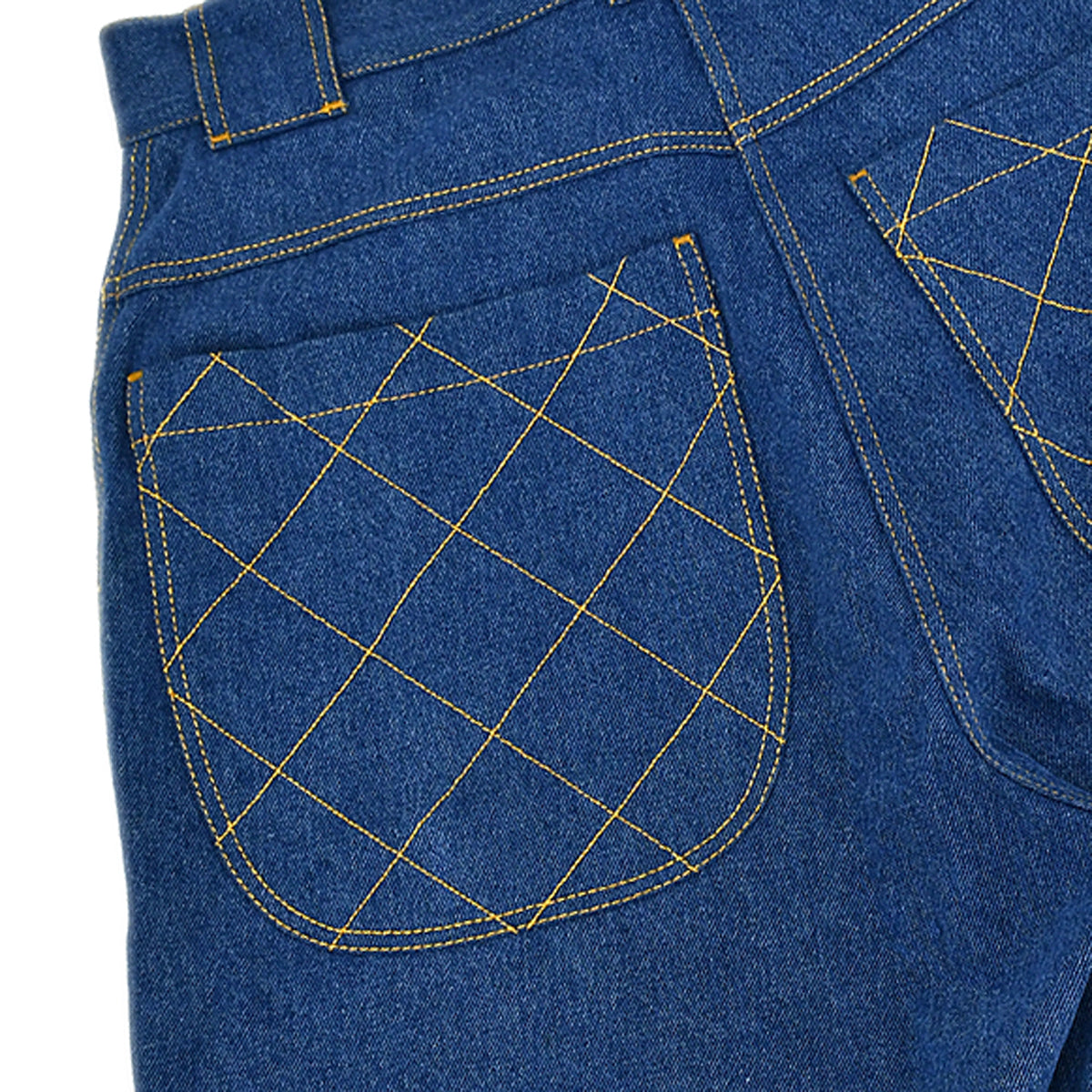 Luxury Chanel Half Denim Pants Blue #48
