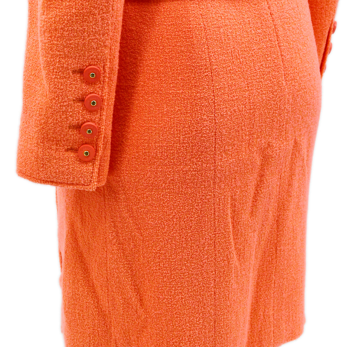 Luxury Chanel Setup Suit Jacket Dress Orange 97P #40