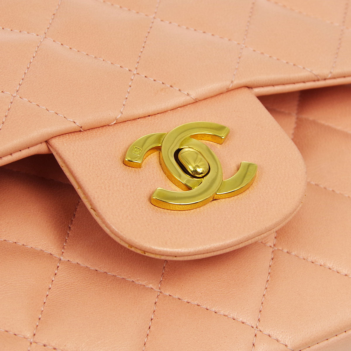 Luxury Chanel * 1994-1996 Pink Lambskin Small Classic Double Flap Shoulder Bag