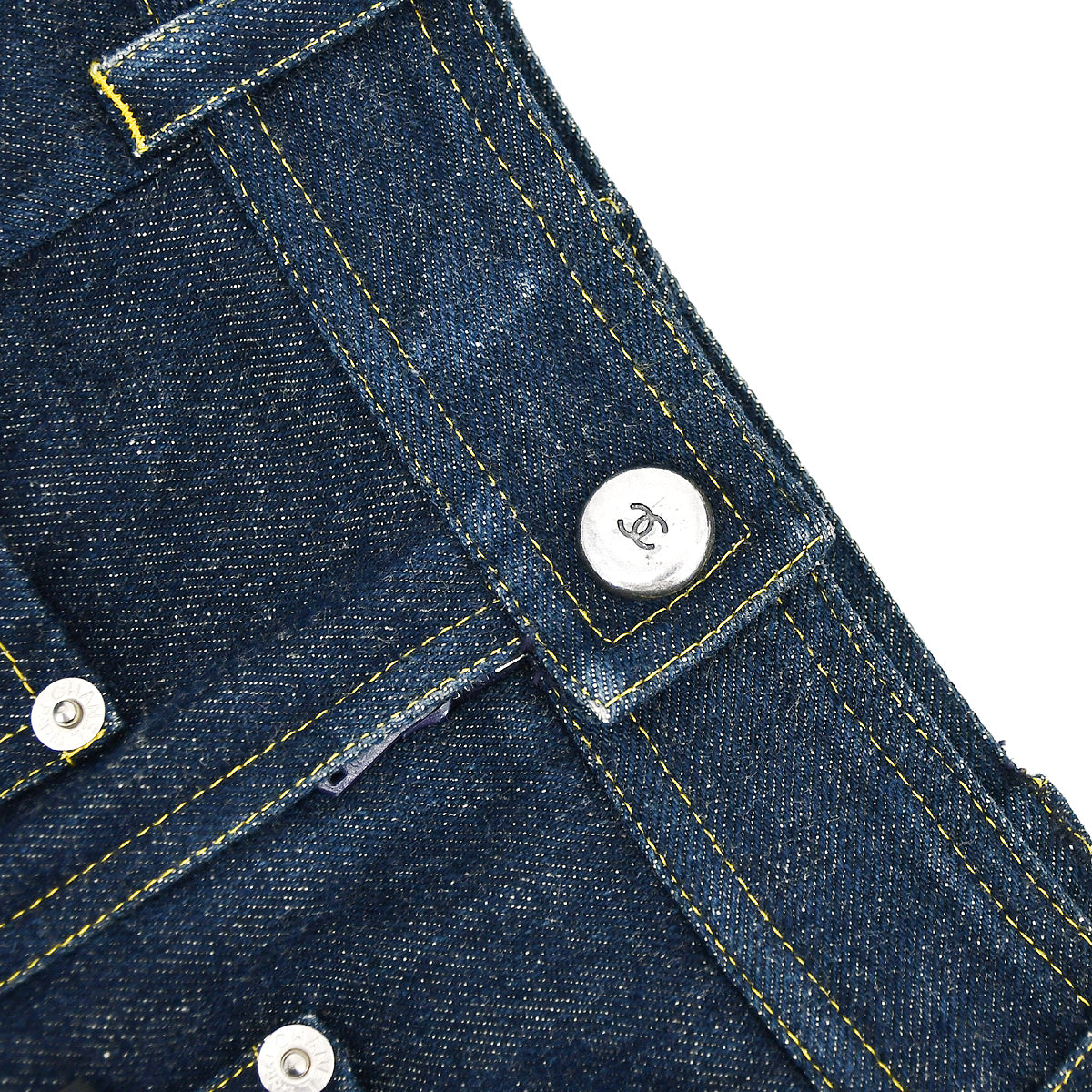 Luxury Chanel Denim Skirt Indigo #38
