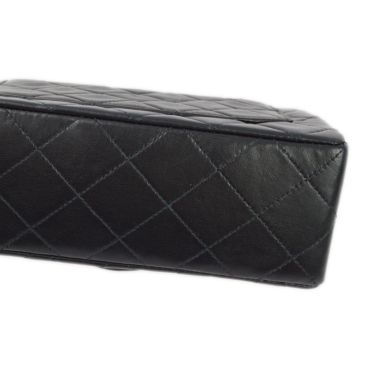 Luxury Chanel 1991-1994 Black Lambskin Mini Classic Square Flap Shoulder Bag 17