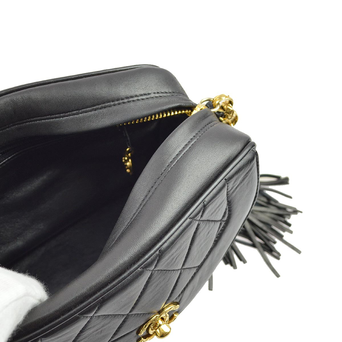 Luxury Chanel 1991-1994 Black Lambskin Camera Bag Mini