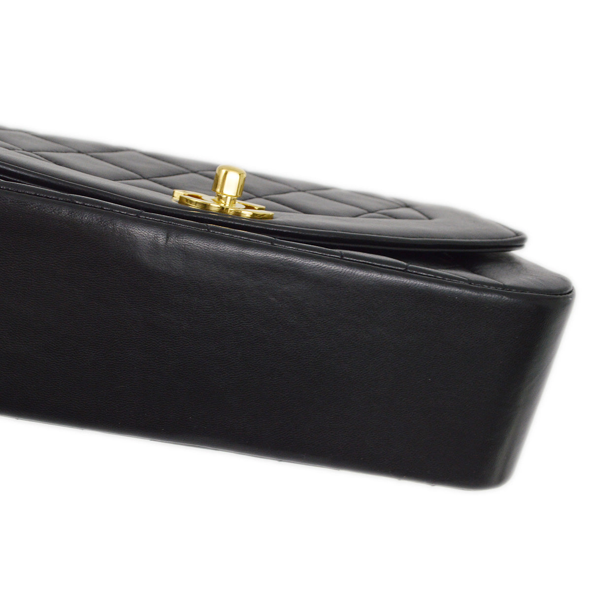 Luxury Chanel 1996-1997 Black Lambskin Small Diana Shoulder Bag