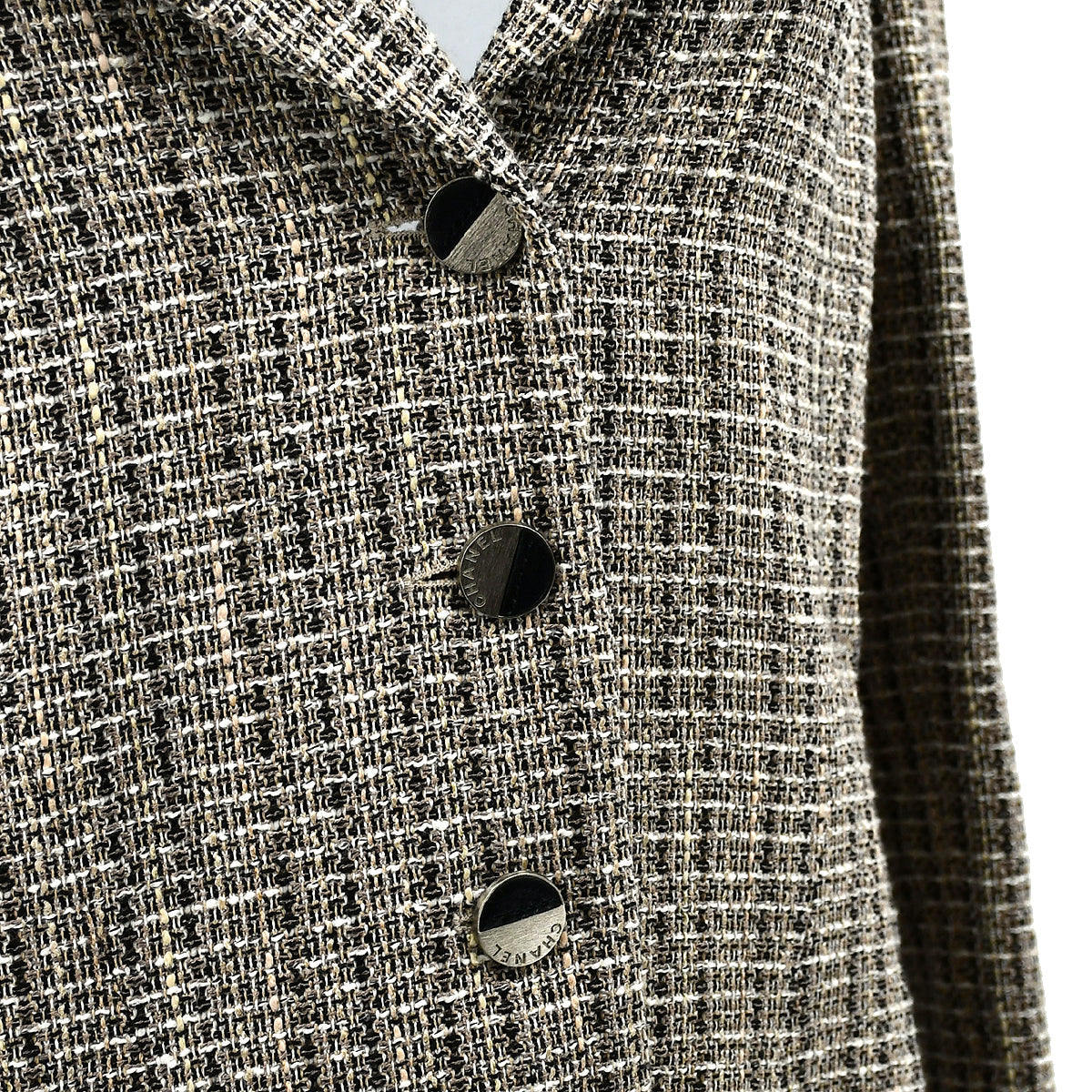 Luxury Chanel Single Breasted Jacket Beige 03P #42