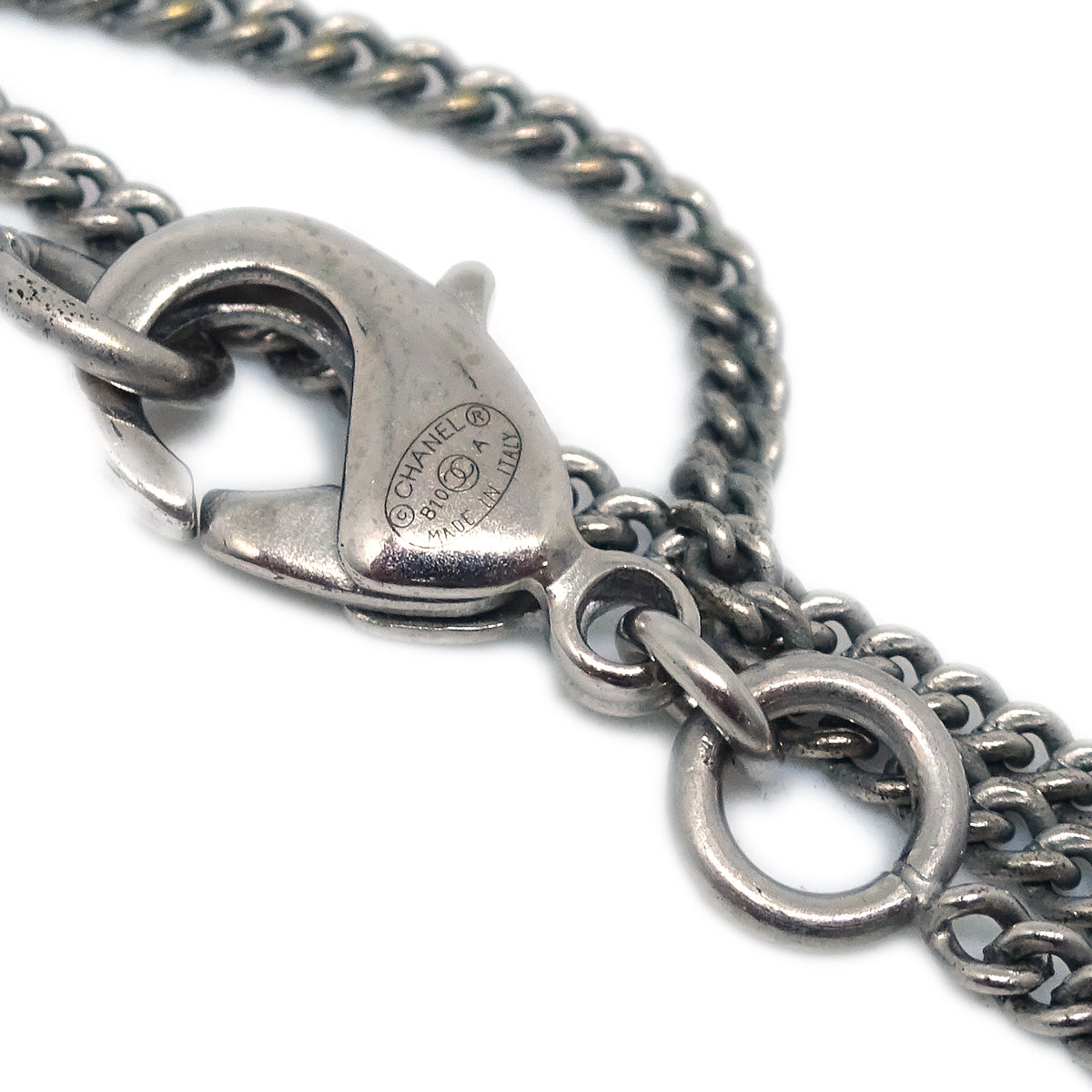 Luxury Chanel Chain Necklace Silver B10A