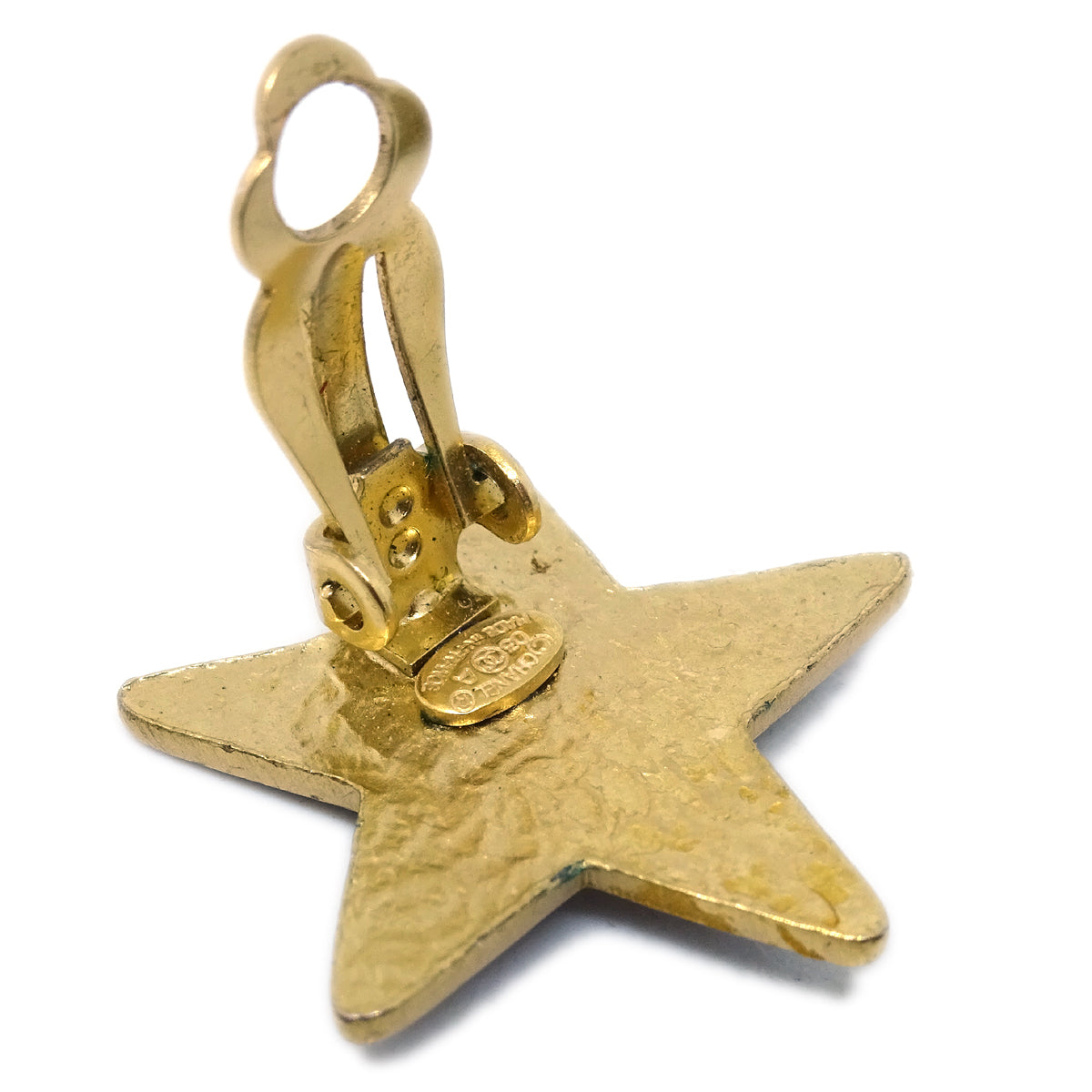 Luxury Chanel Star Earrings Clip-On Black 03A