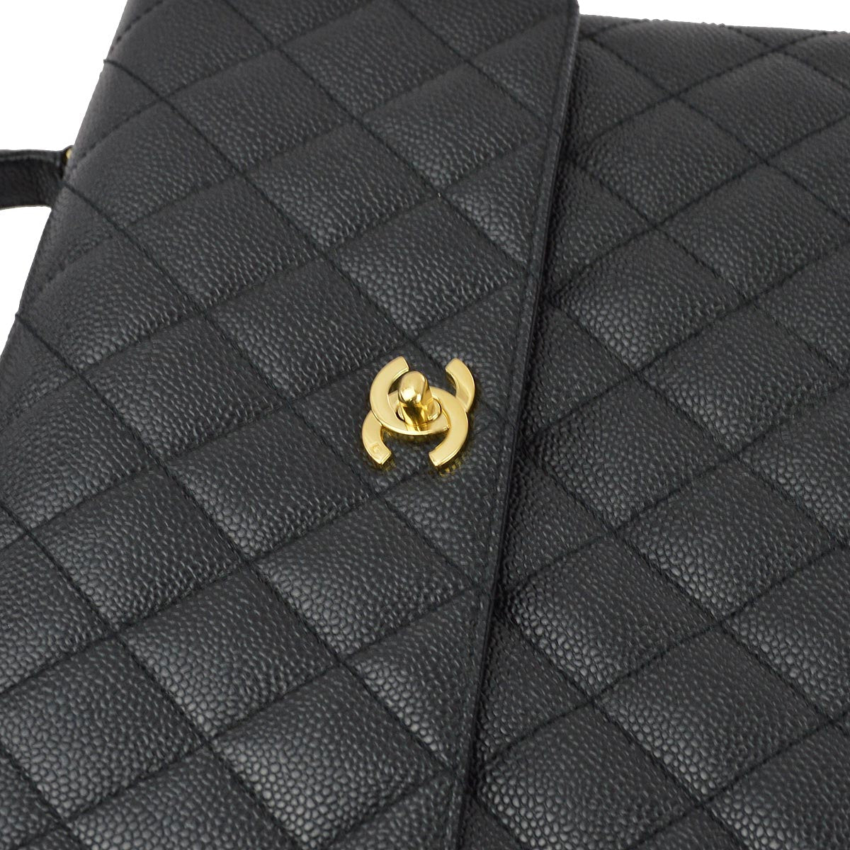 Luxury Chanel 2001-2003 Black Caviar Kelly Handbag