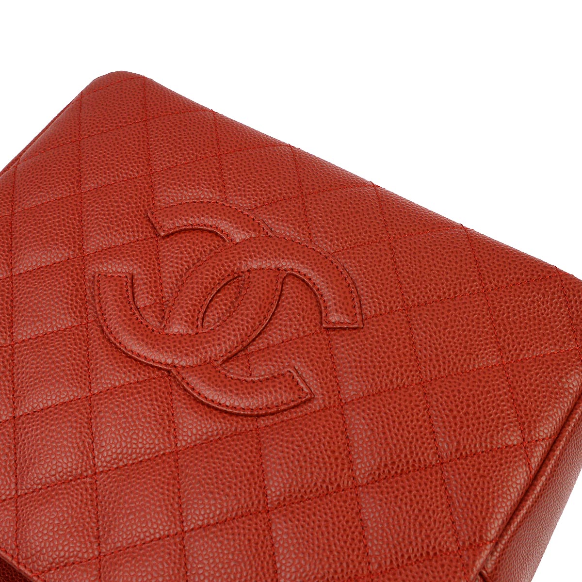 Luxury Chanel 2001-2003 Red Caviar Petite Timeless Tote PTT Chain Handbag