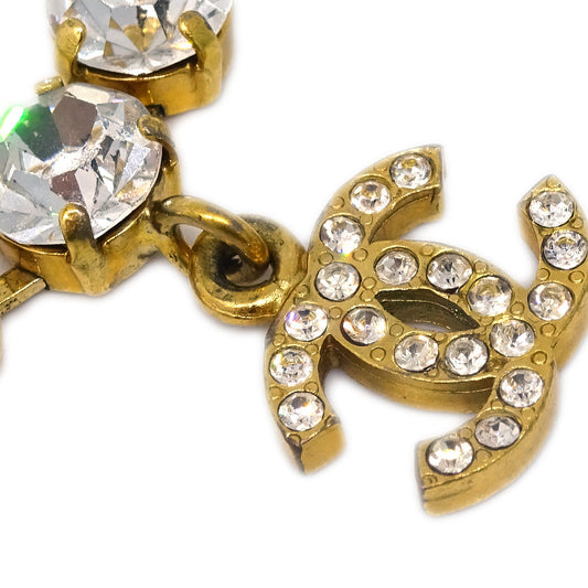 Luxury Chanel Rhinestone Bracelet Gold 96P