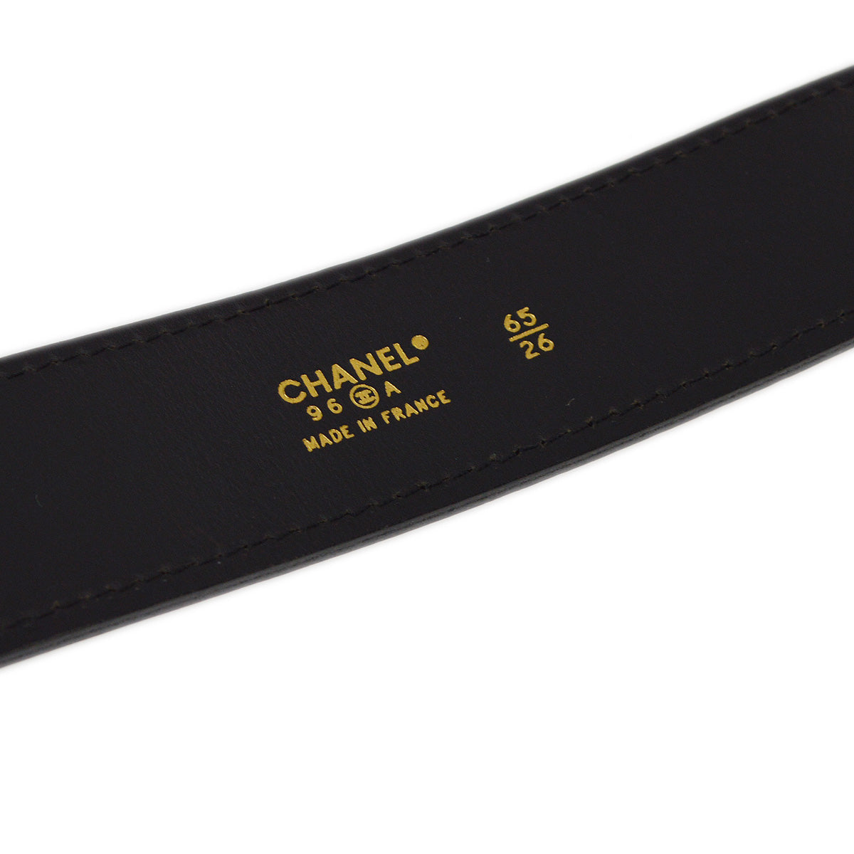 Luxury Chanel Black Belt #65/26 96A Small New