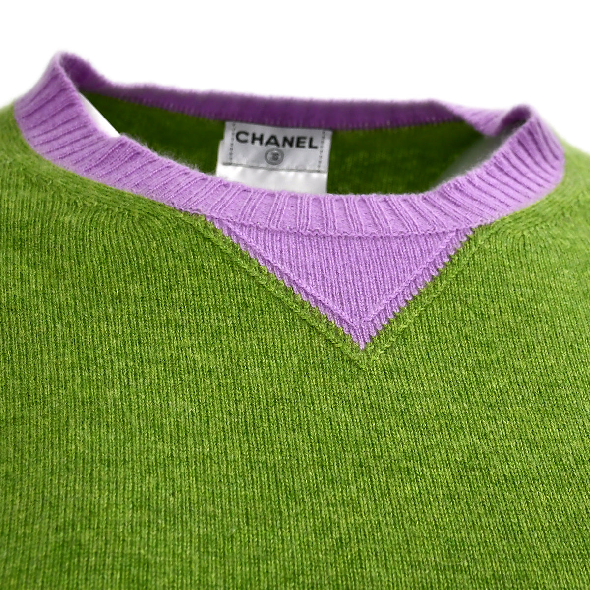 Luxury Chanel Sweater Scarf Set Green 07A #38