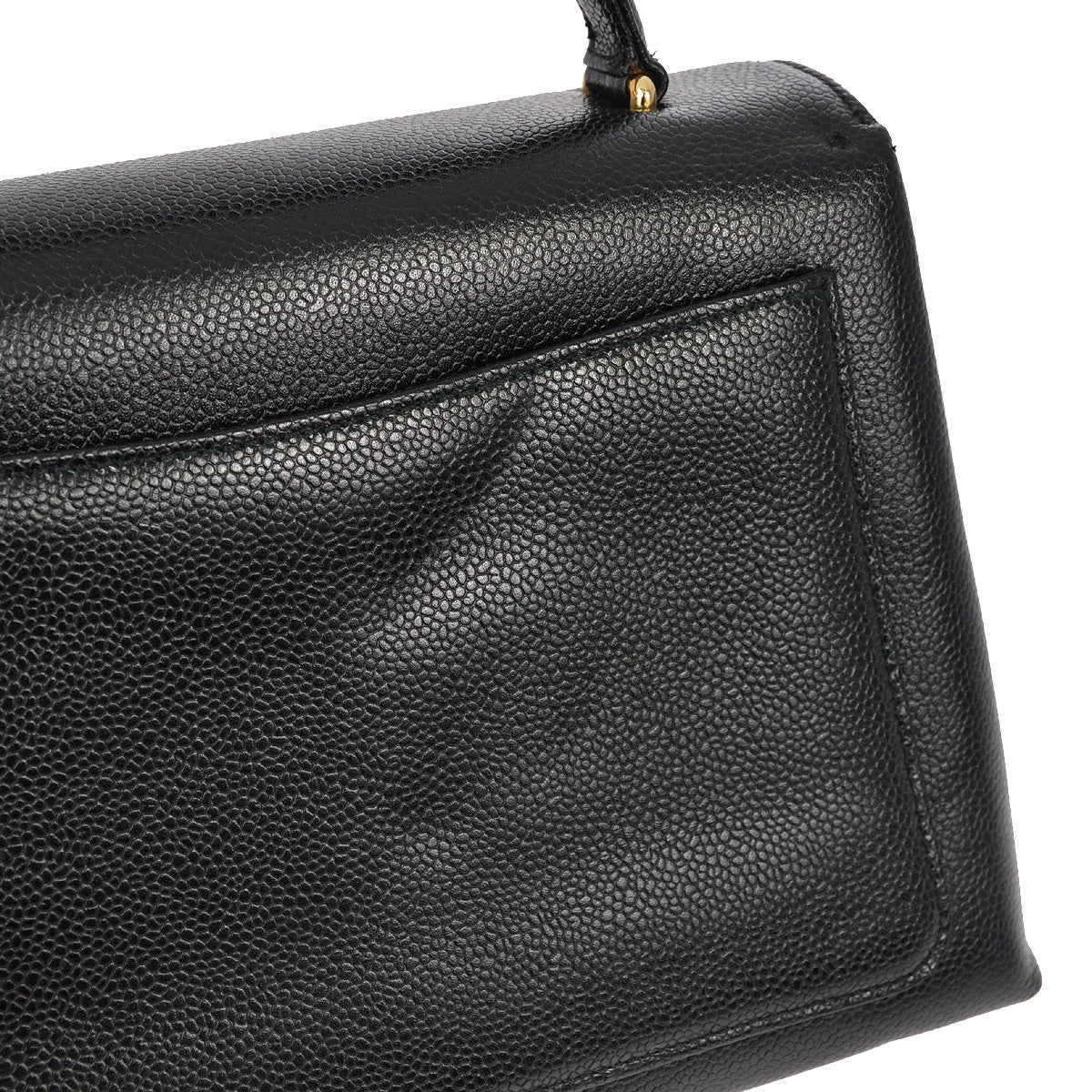 Luxury Chanel 1997-1999 Black Caviar Kelly Handbag