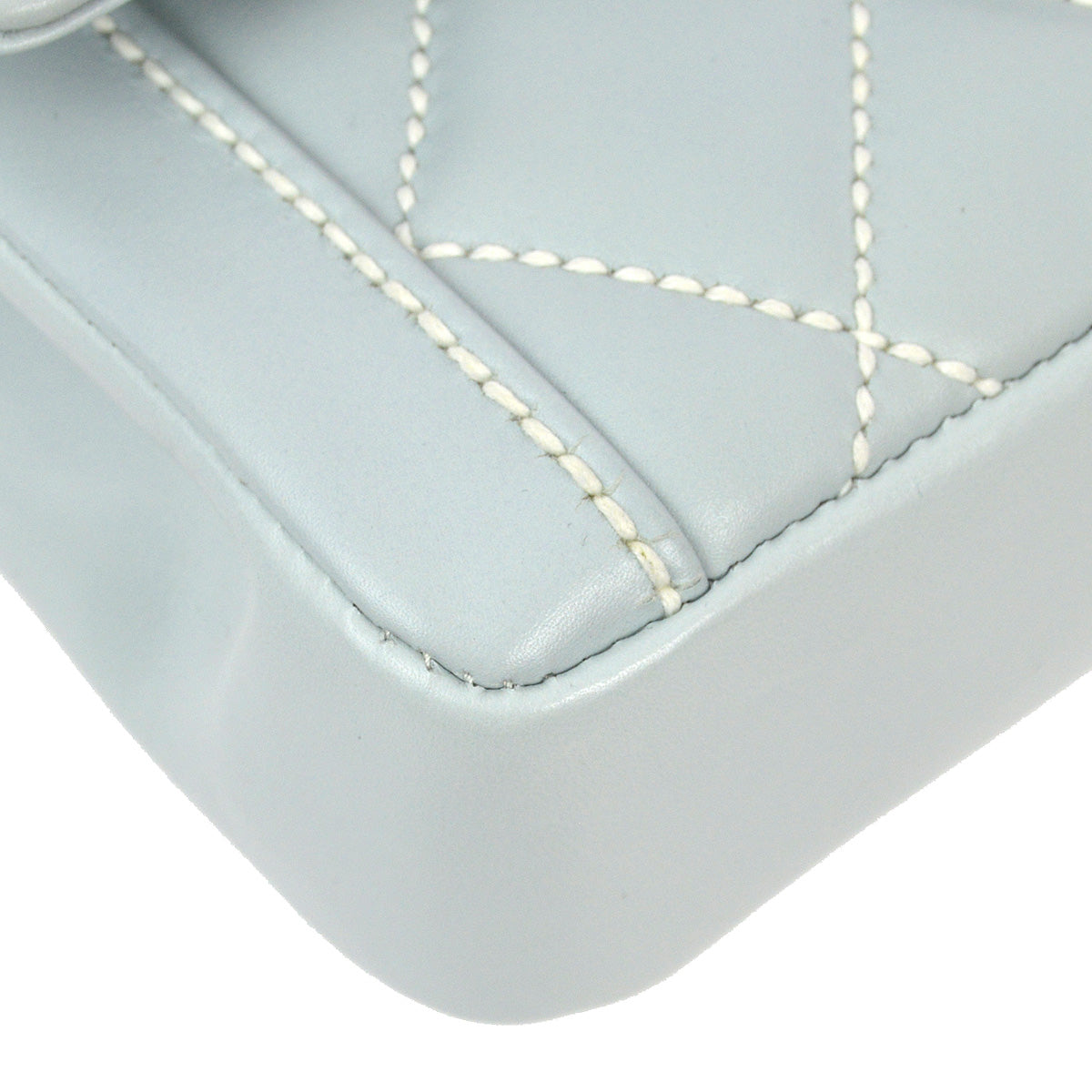 Luxury Chanel 2005-2006 Light Blue Calfskin Wild Stitch Handbag