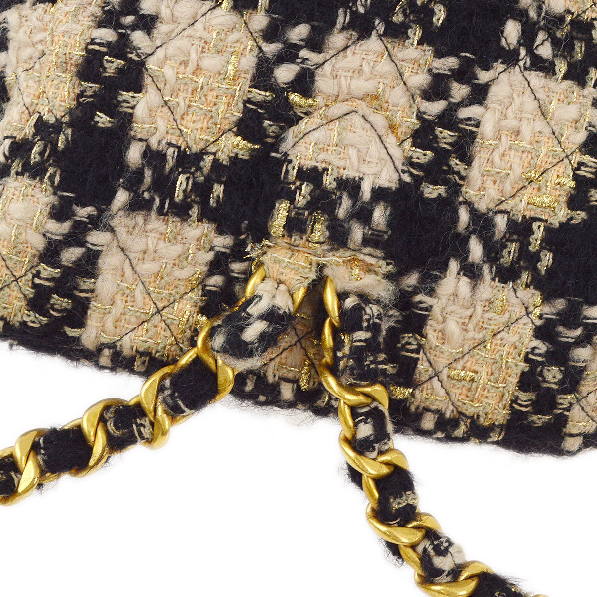 Luxury Chanel 1991-1994 Beige Tweed Duma Backpack Large