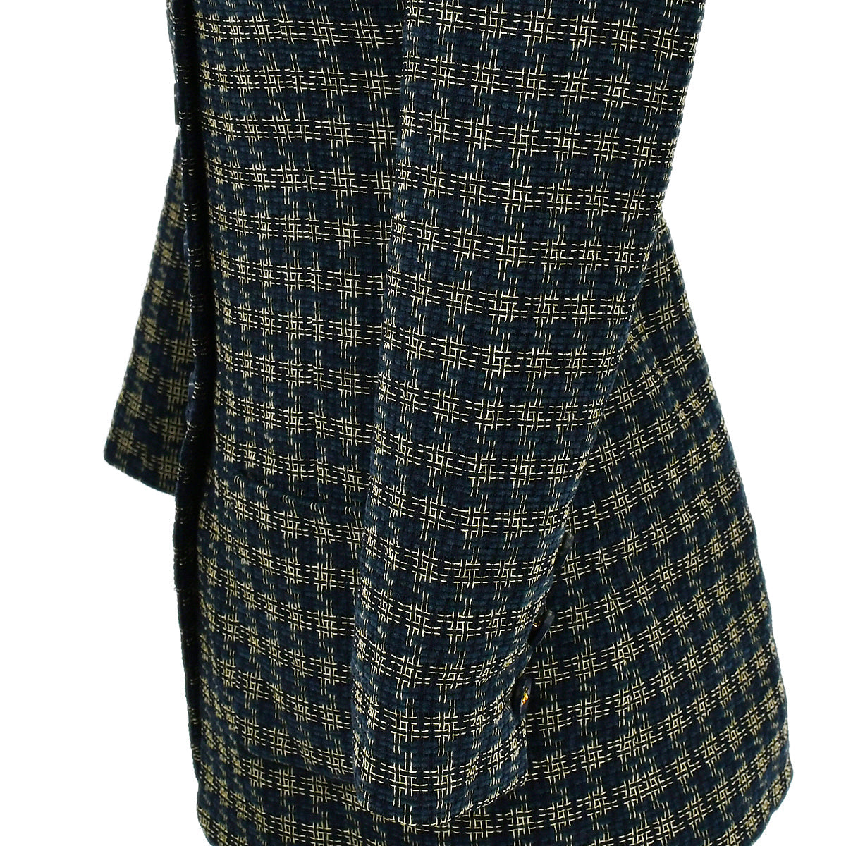 Luxury Chanel Single Breasted Jacket Navy 95A #36