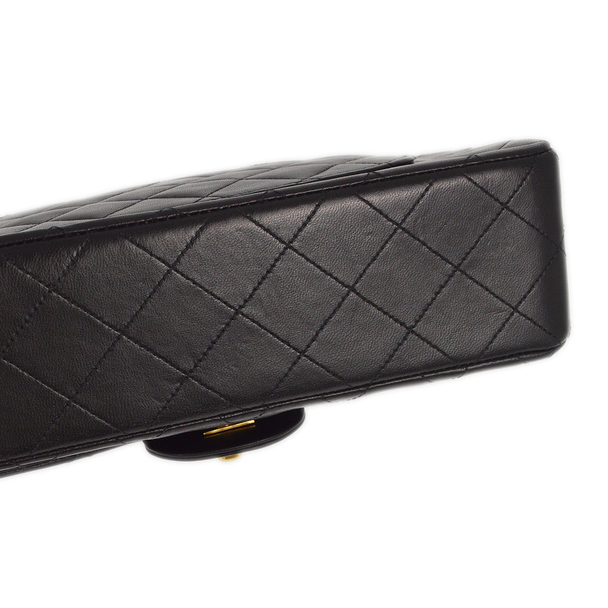 Luxury Chanel 1994-1996 Black Lambskin Small Classic Double Flap Shoulder Bag