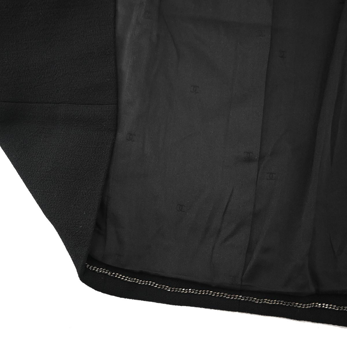 Luxury Chanel Single Breasted Jacket Black 97A #38
