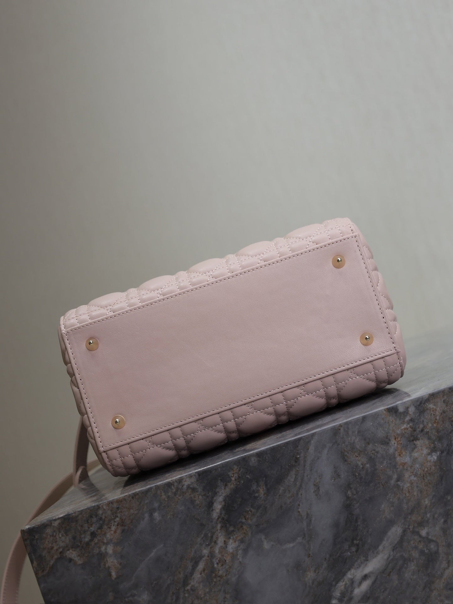Luxury DiorLady Bag 20cm Pink Pale Green Lambskin