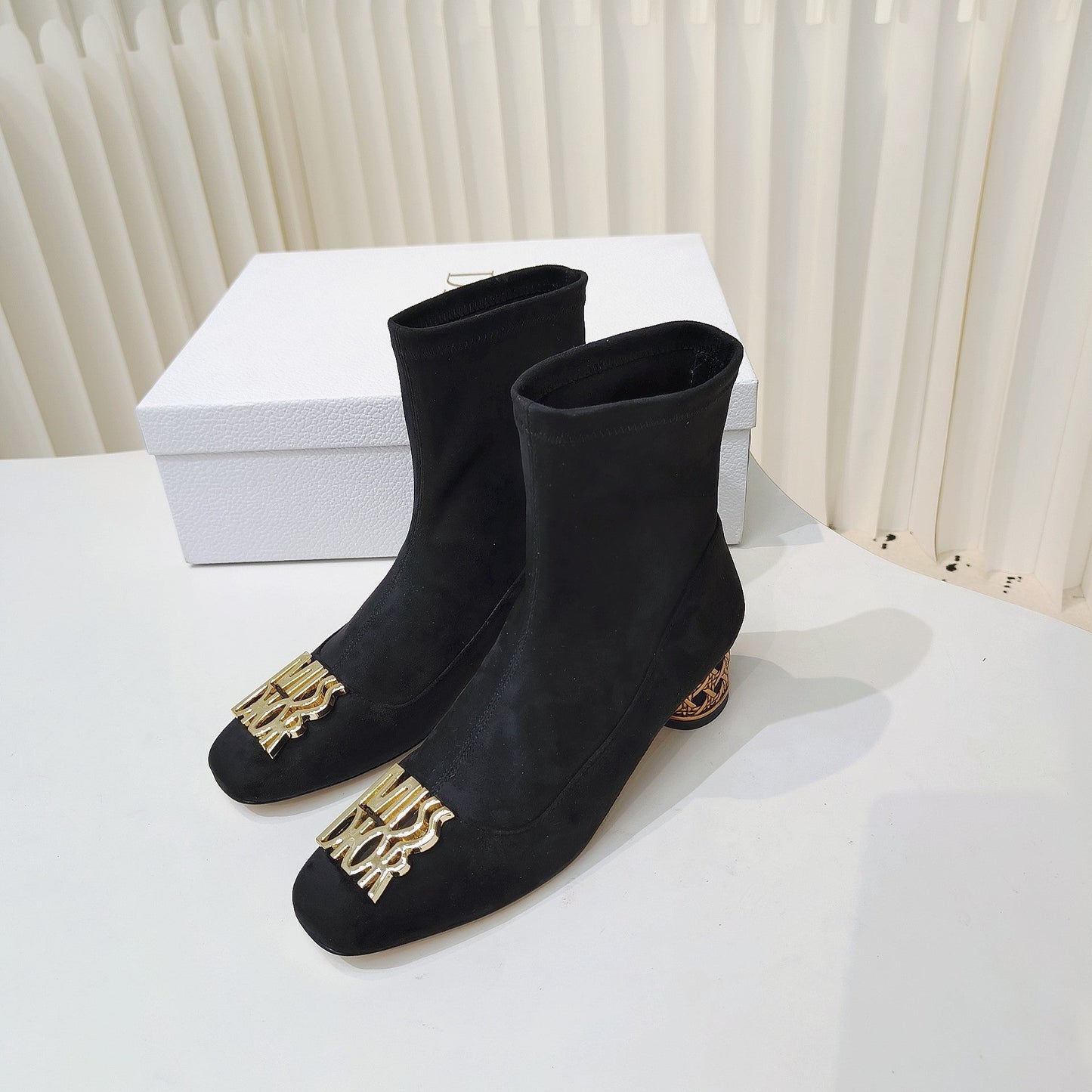 Luxury DiorMiss Luxury DiorAnkle Boots 40mm Black Suede 111389
