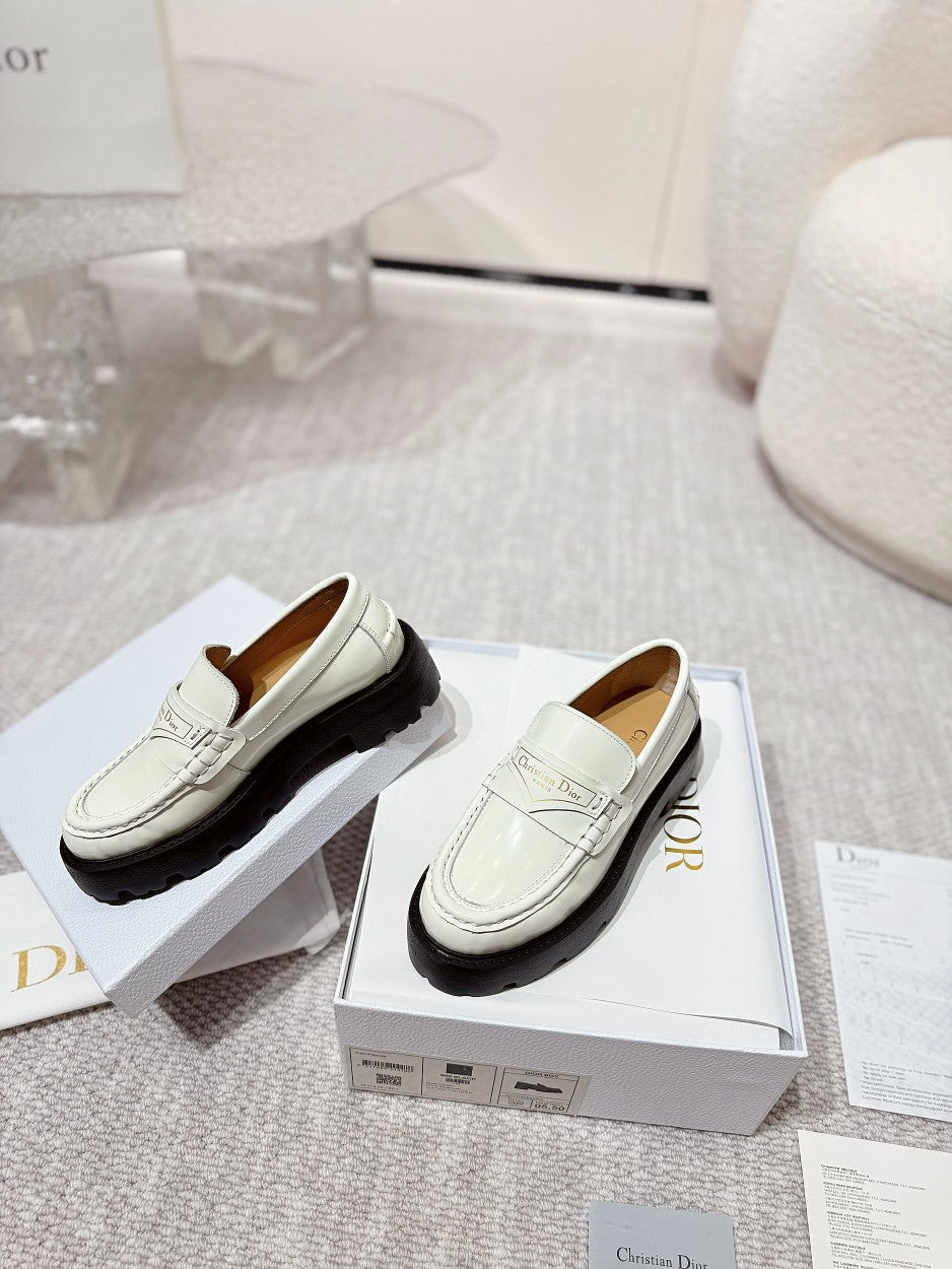 Luxury DiorBoy Platform Loafer In White Cowhide 988790
