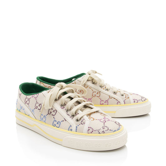 Gucci GG Canvas Crystal Tennis 1977 Sneakers - Size 9 / 39