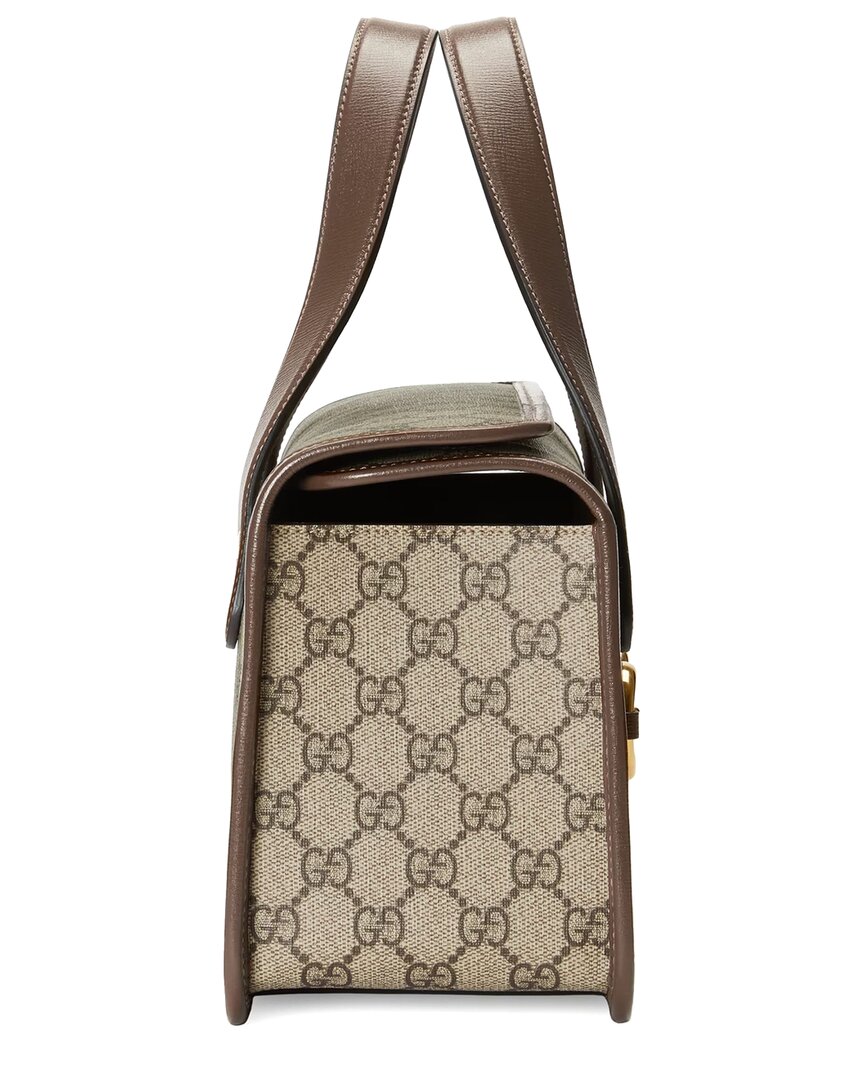 Luxury Gucci Trending 2025 Horsebit 1955 Small GG Supreme Canvas & Leather Tote