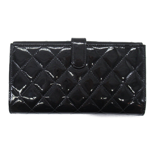 Chanel Chanel Brilliant W Hook Long Wallet W Hook Long Wallet Patent Leather Black