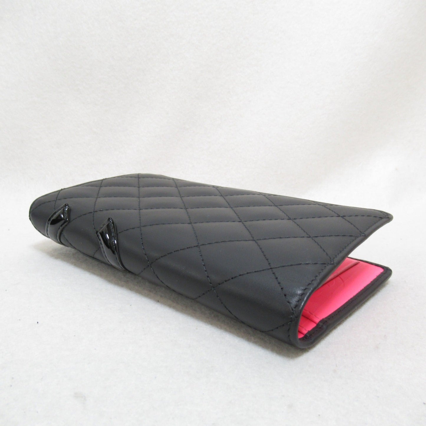 Chanel Cambon Quilted Leather Bifold Wallet Leather Long Wallet in Great Condition