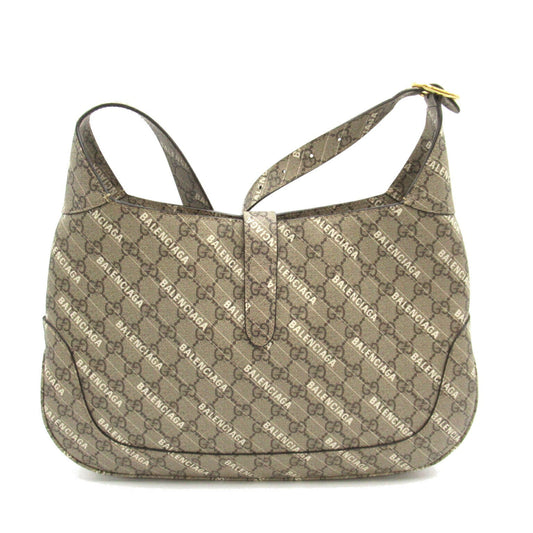 Luxury Gucci Trending 2025 x Balenciaga Shoulder Bag Brown PVC Canvas
