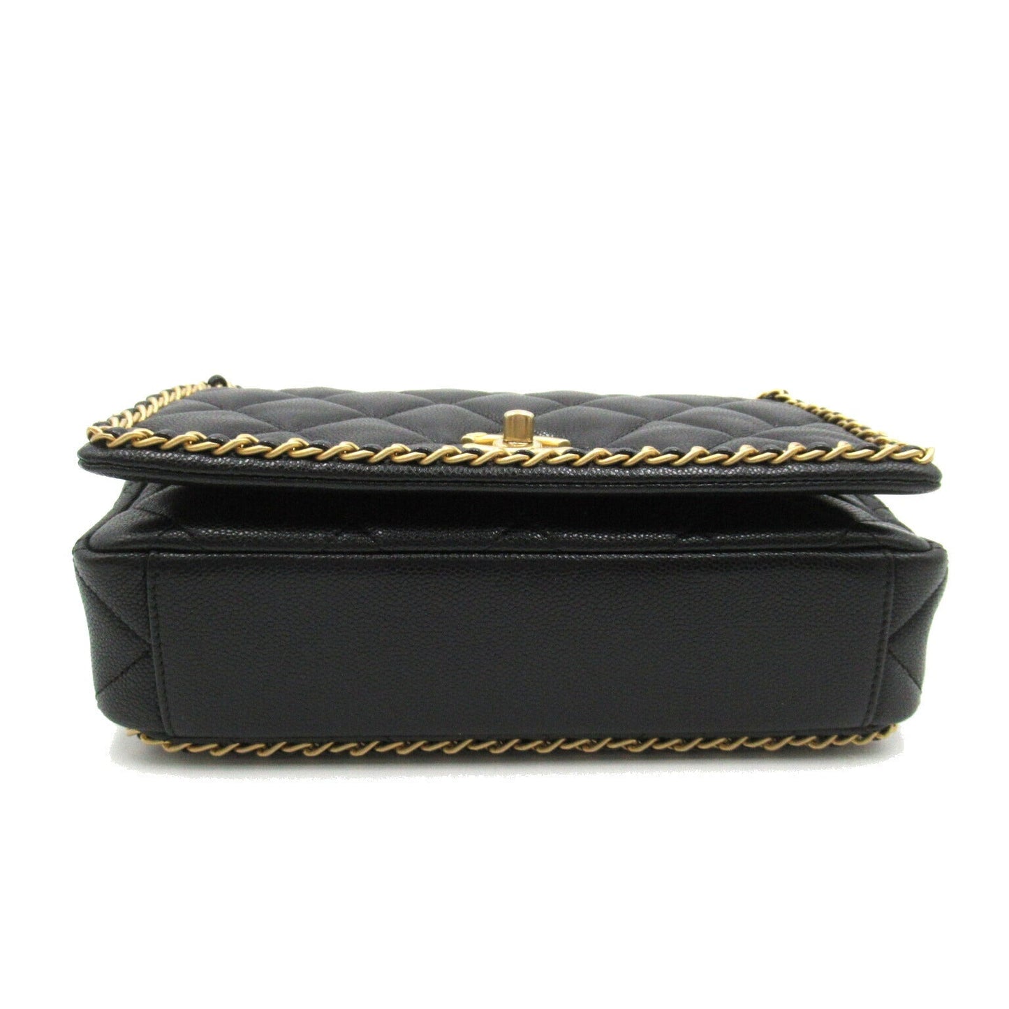 Chanel Caviar Skin Matelasse Chain Shoulder Bag Black