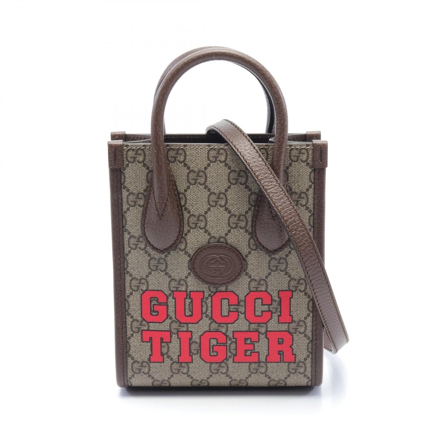 Luxury Gucci Trending 2025 Interlocking G Mini Tote Bag PVC Canvas Leather