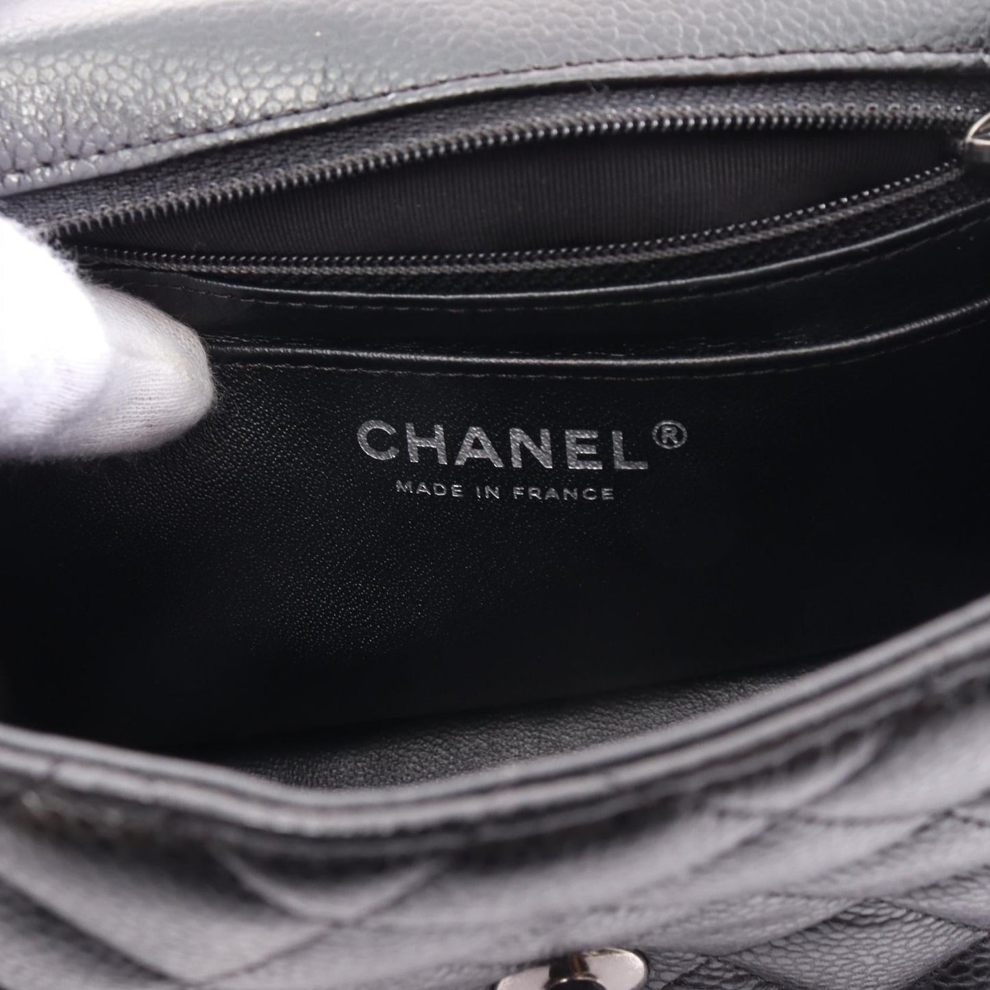 Chanel Mini Matelasse Shoulder Bag Caviar Leather