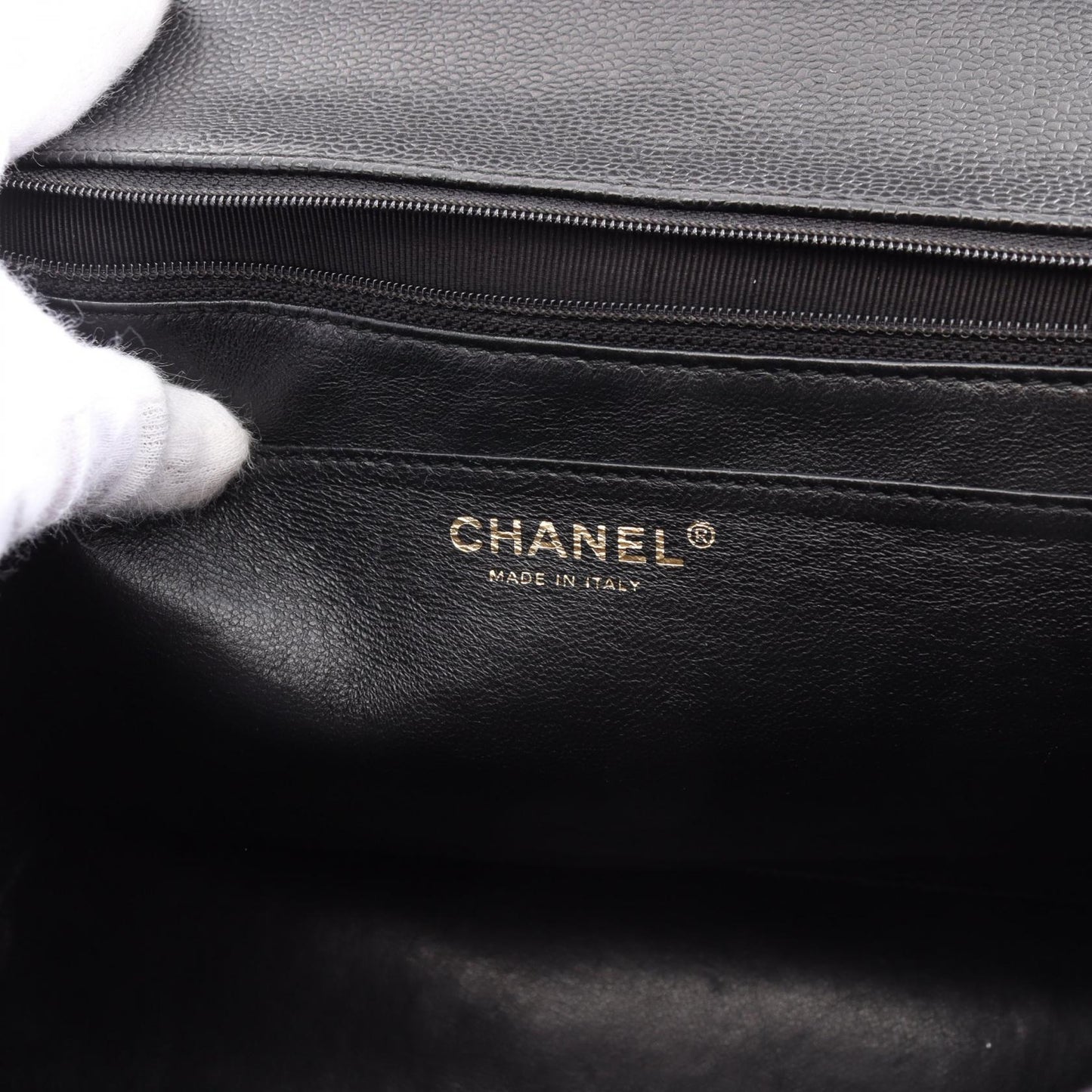 Chanel Caviar Skin Matelasse Handbag Black