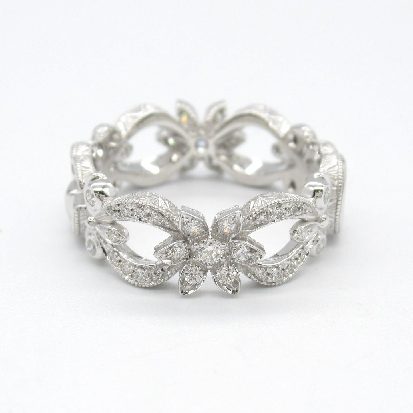 Luxury Gucci Trending 2025 Diamond Flora Flower Motif Ring K18WG